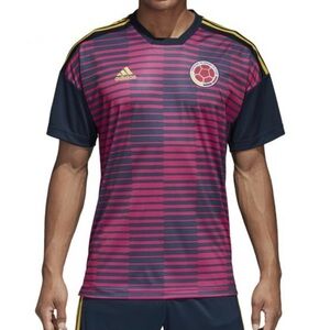 Adidas Parley Navy/Pink Colombia National Team 2018 Prematch Training Jersey M